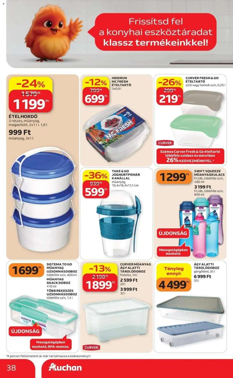 Auchan Auchan újság érvényessége 2026.08.19-ig 38 oldal