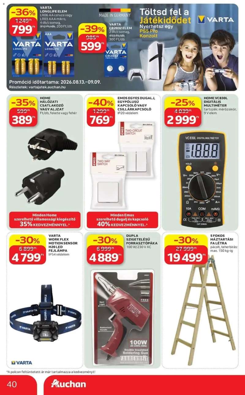 Auchan Auchan újság érvényessége 2026.08.19-ig 40 oldal