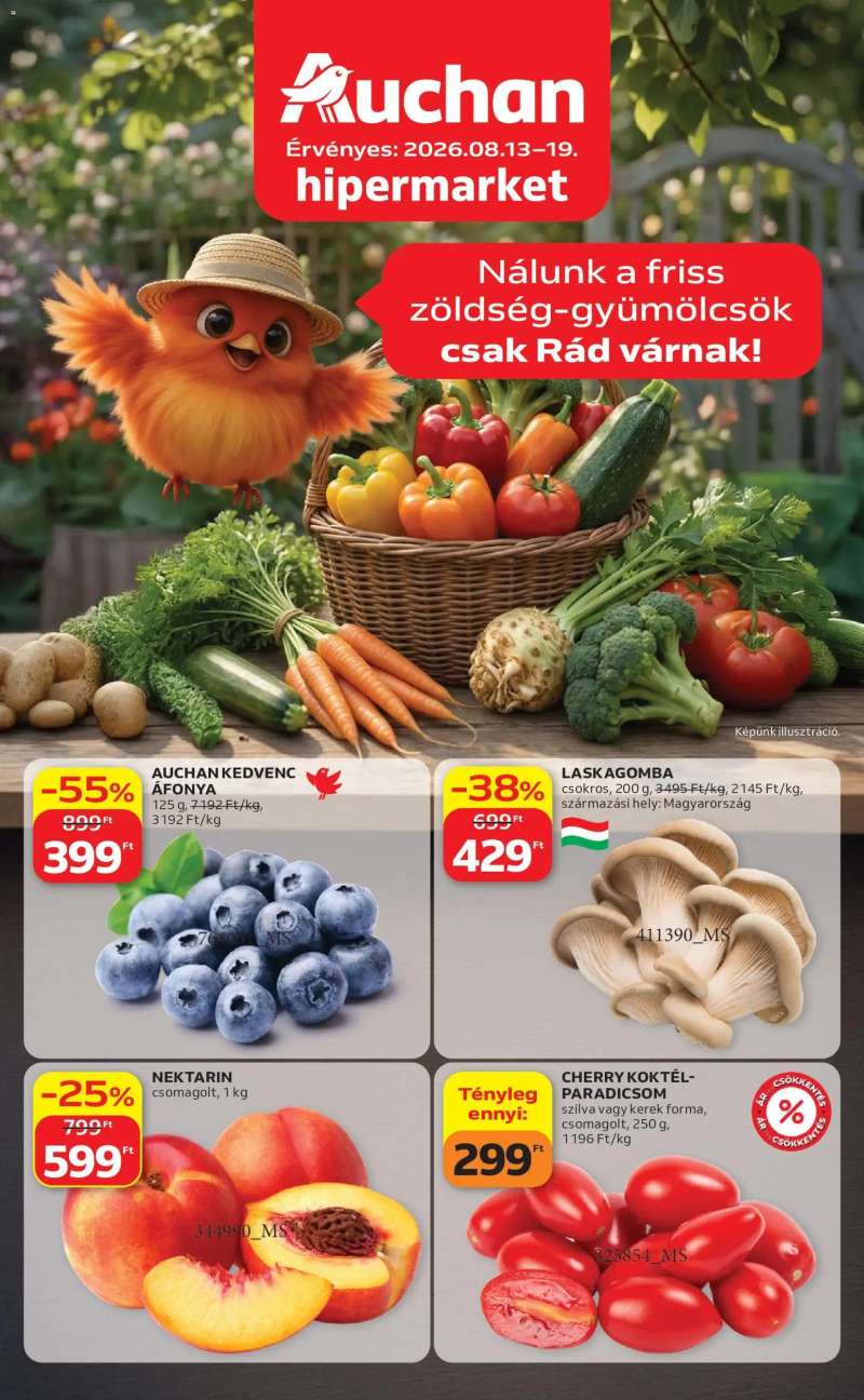 Auchan Auchan Zöldség Gyümölcs ajánlatok 1 oldal