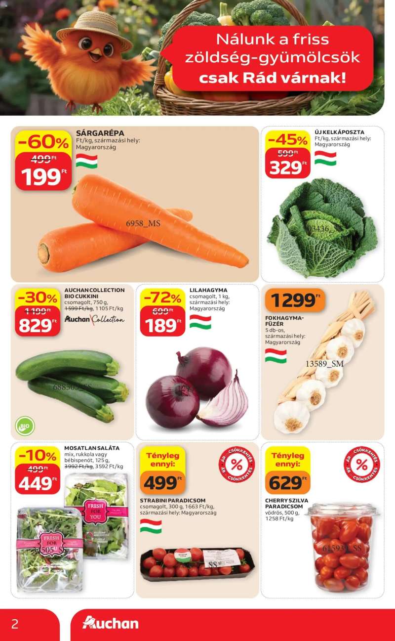 Auchan Auchan Zöldség Gyümölcs ajánlatok 2 oldal