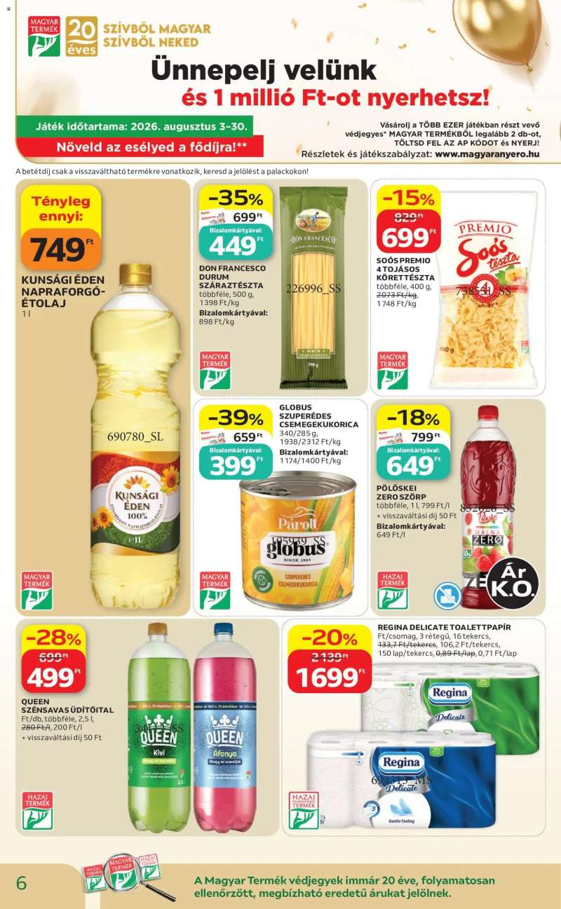 Auchan Auchan Hazai termék ajánlatok 6 oldal