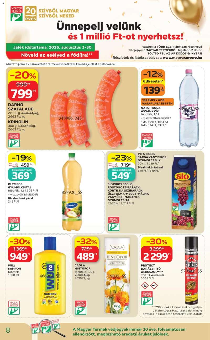 Auchan Auchan Hazai termék ajánlatok 8 oldal