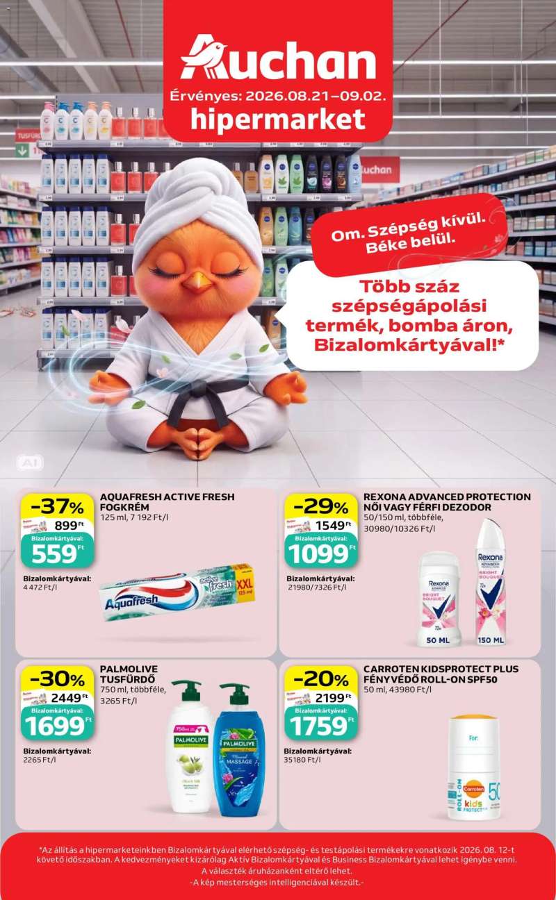 Auchan Auchan Illatszer termékajánlatok 1 oldal