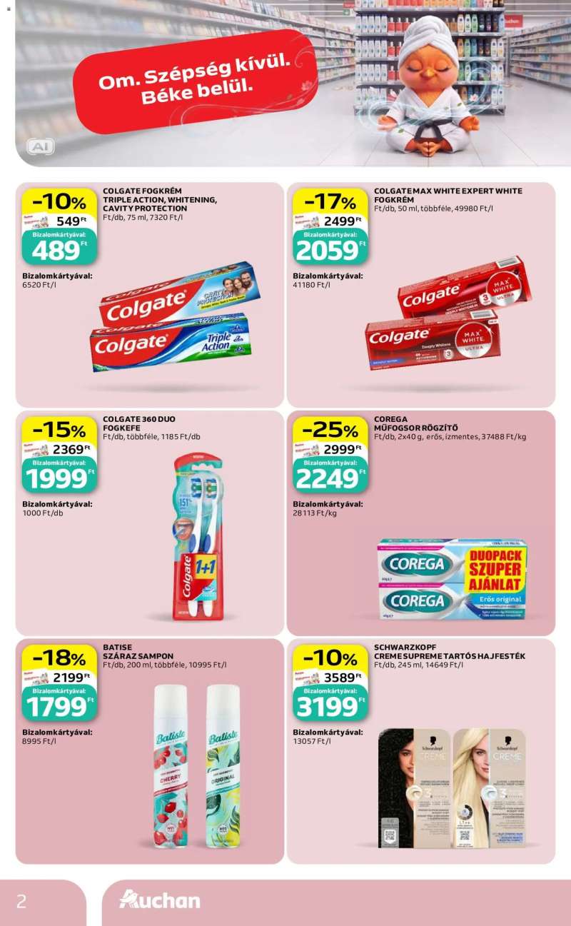 Auchan Auchan Illatszer termékajánlatok 2 oldal