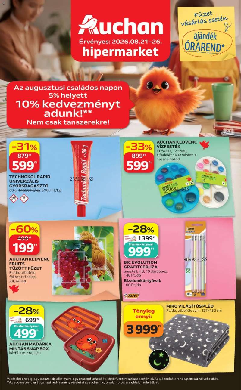 Auchan Auchan Iskolakezdés ajánlatok 1 oldal