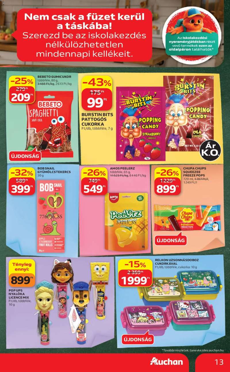Auchan Auchan Iskolakezdés ajánlatok 13 oldal