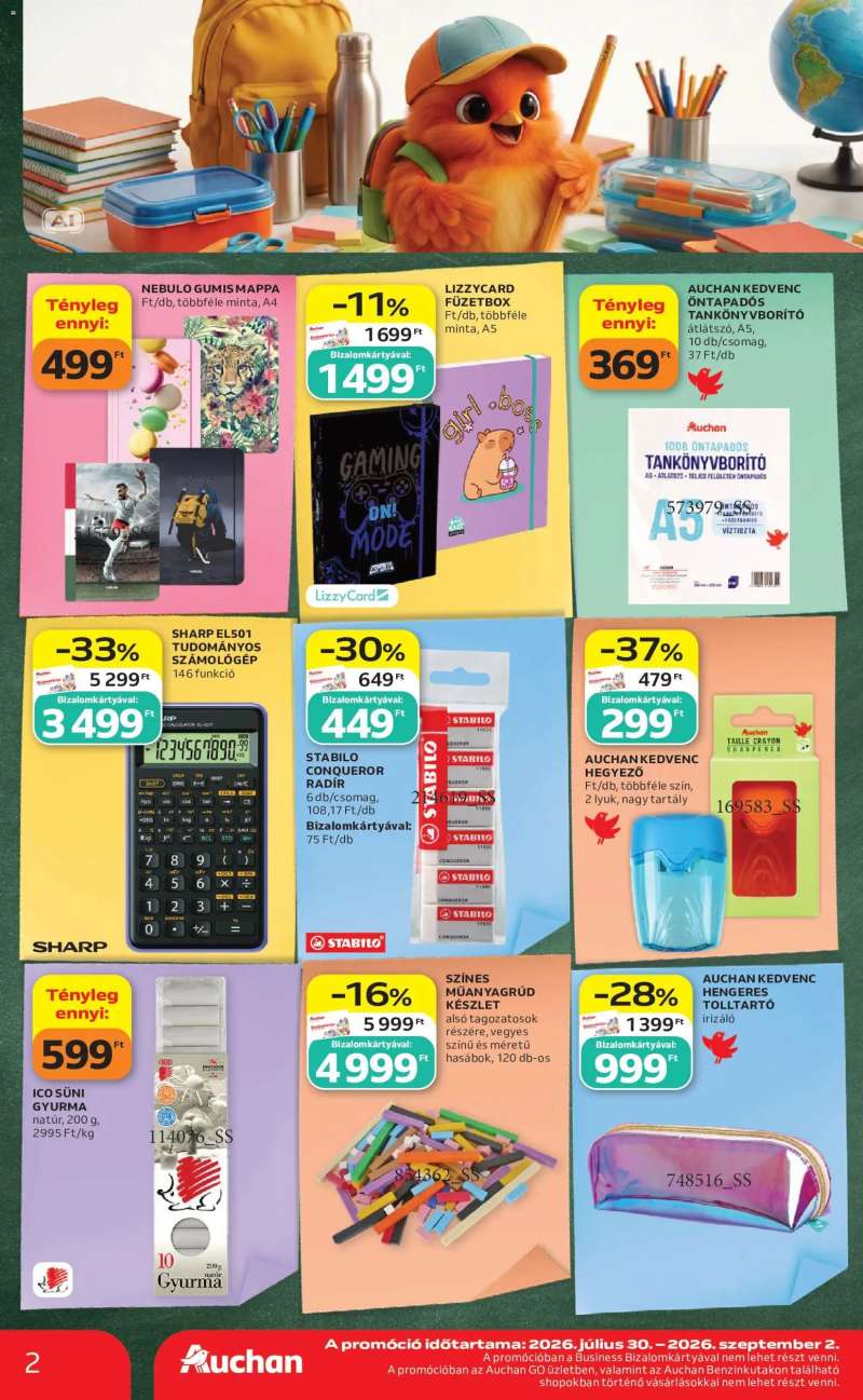 Auchan Auchan Iskolakezdés ajánlatok 2 oldal