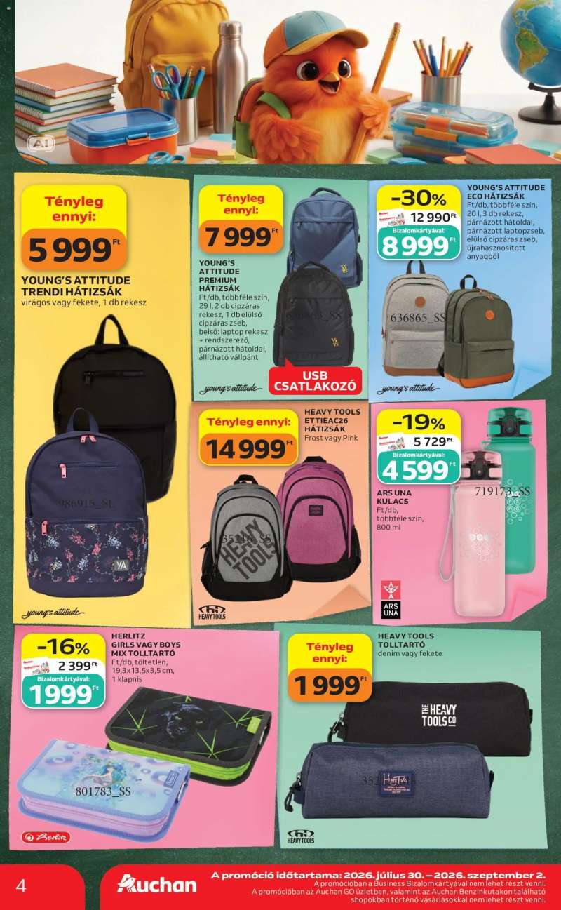 Auchan Auchan Iskolakezdés ajánlatok 4 oldal