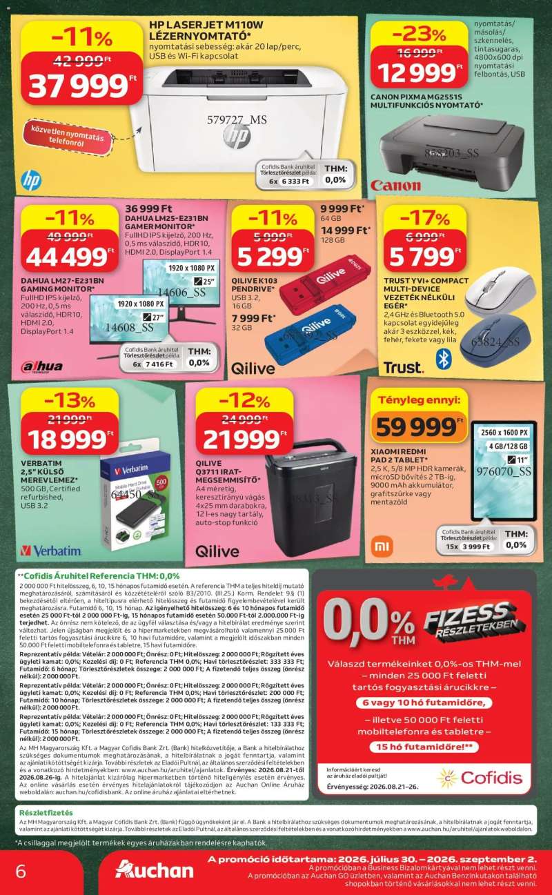 Auchan Auchan Iskolakezdés ajánlatok 6 oldal