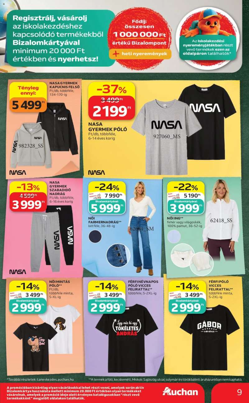 Auchan Auchan Iskolakezdés ajánlatok 9 oldal