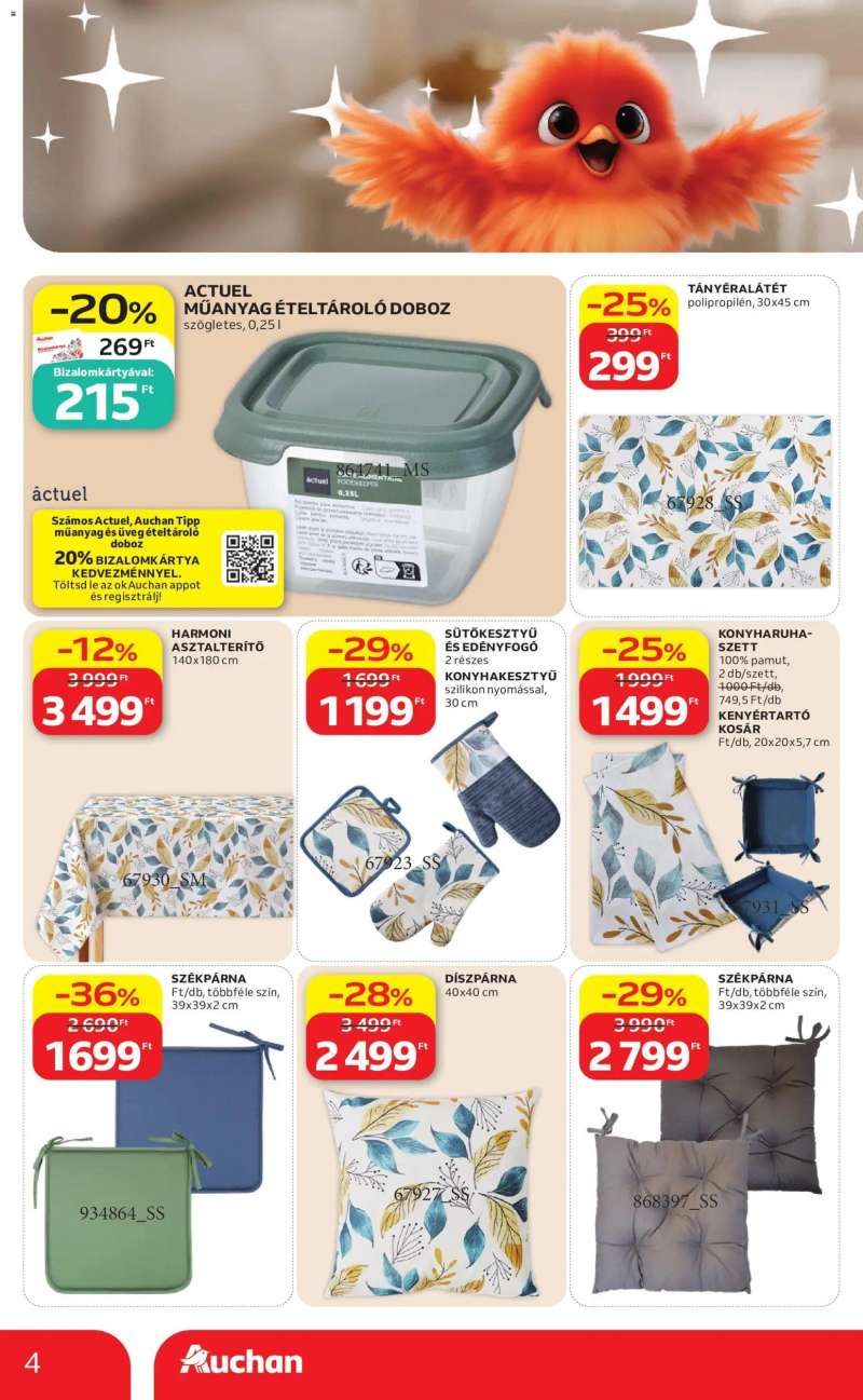 Auchan Auchan Lakberendezés ajánlatok 4 oldal