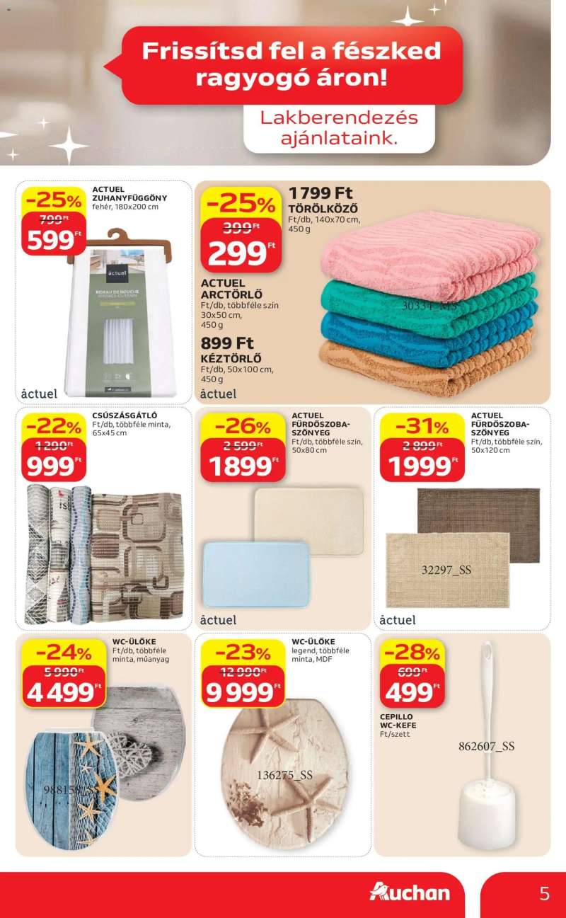 Auchan Auchan Lakberendezés ajánlatok 5 oldal