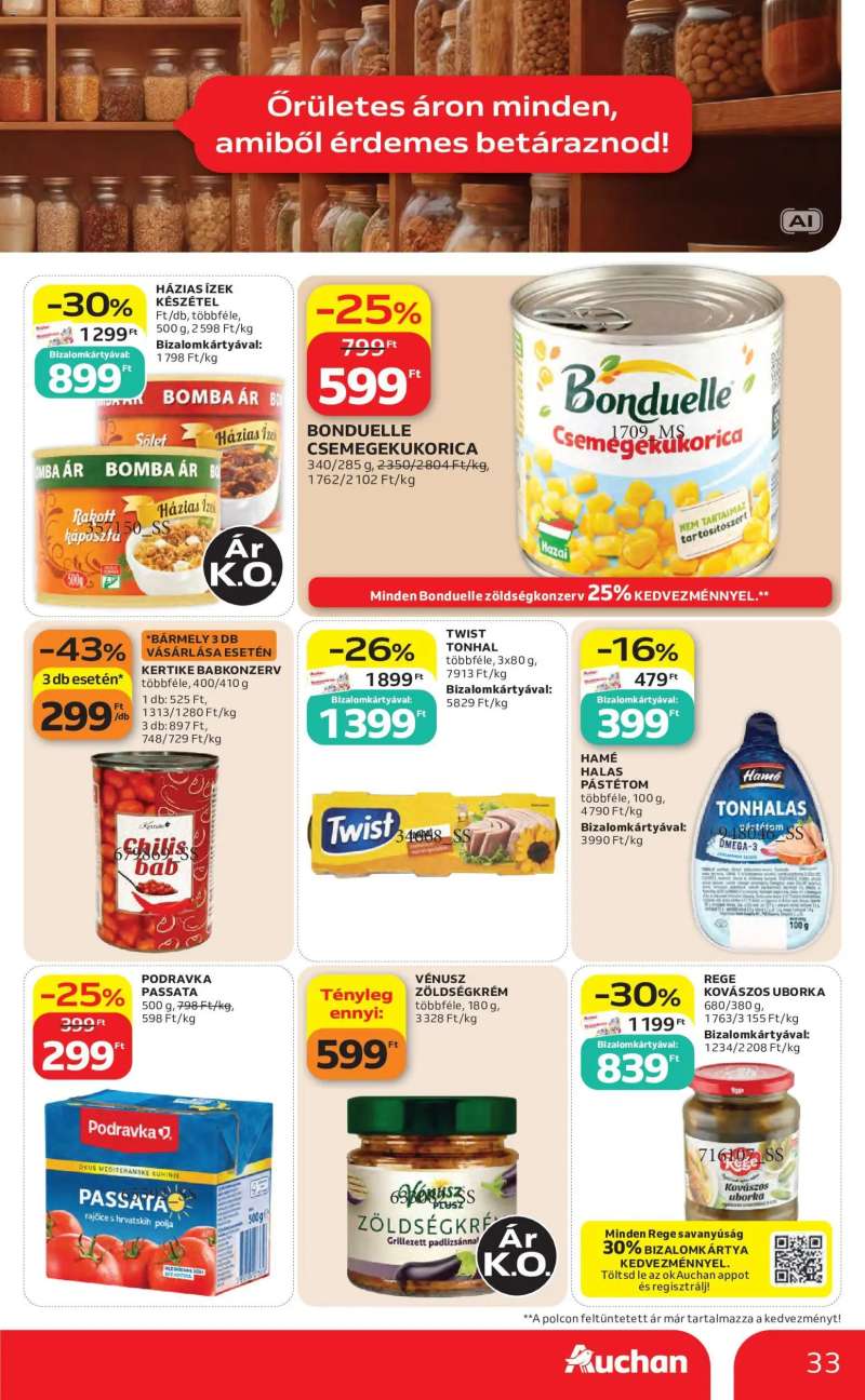 Auchan Auchan akciós újság 33 oldal