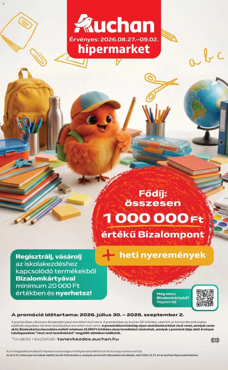 Auchan Auchan Iskolakezdés ajánlatok 1 oldal