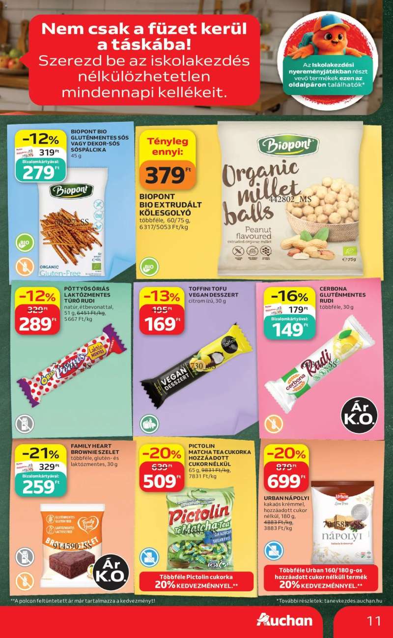 Auchan Auchan Iskolakezdés ajánlatok 11 oldal