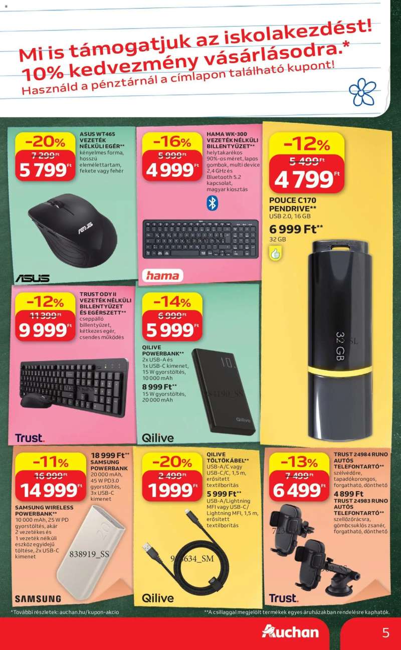 Auchan Auchan Iskolakezdés ajánlatok 5 oldal