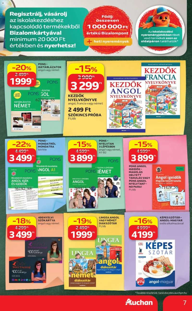 Auchan Auchan Iskolakezdés ajánlatok 7 oldal