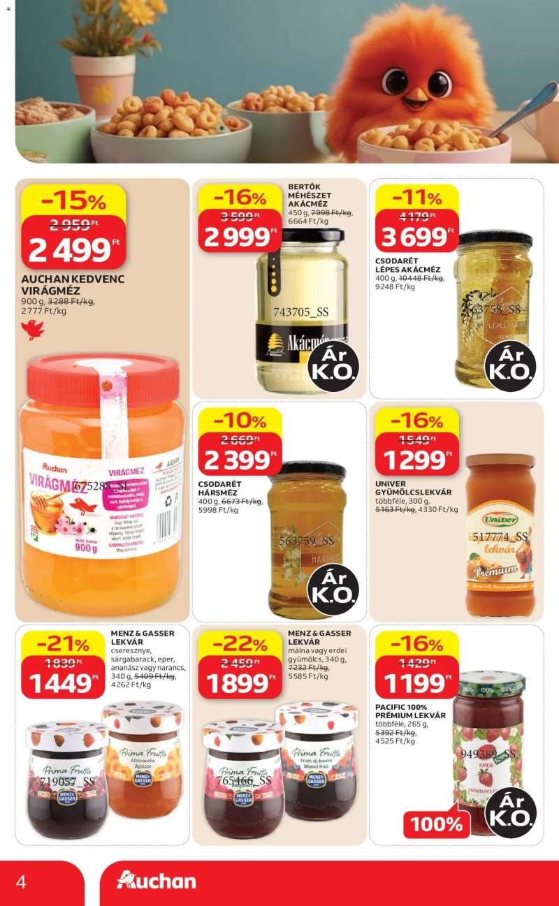 Auchan Auchan Reggeli ajánlatok 4 oldal