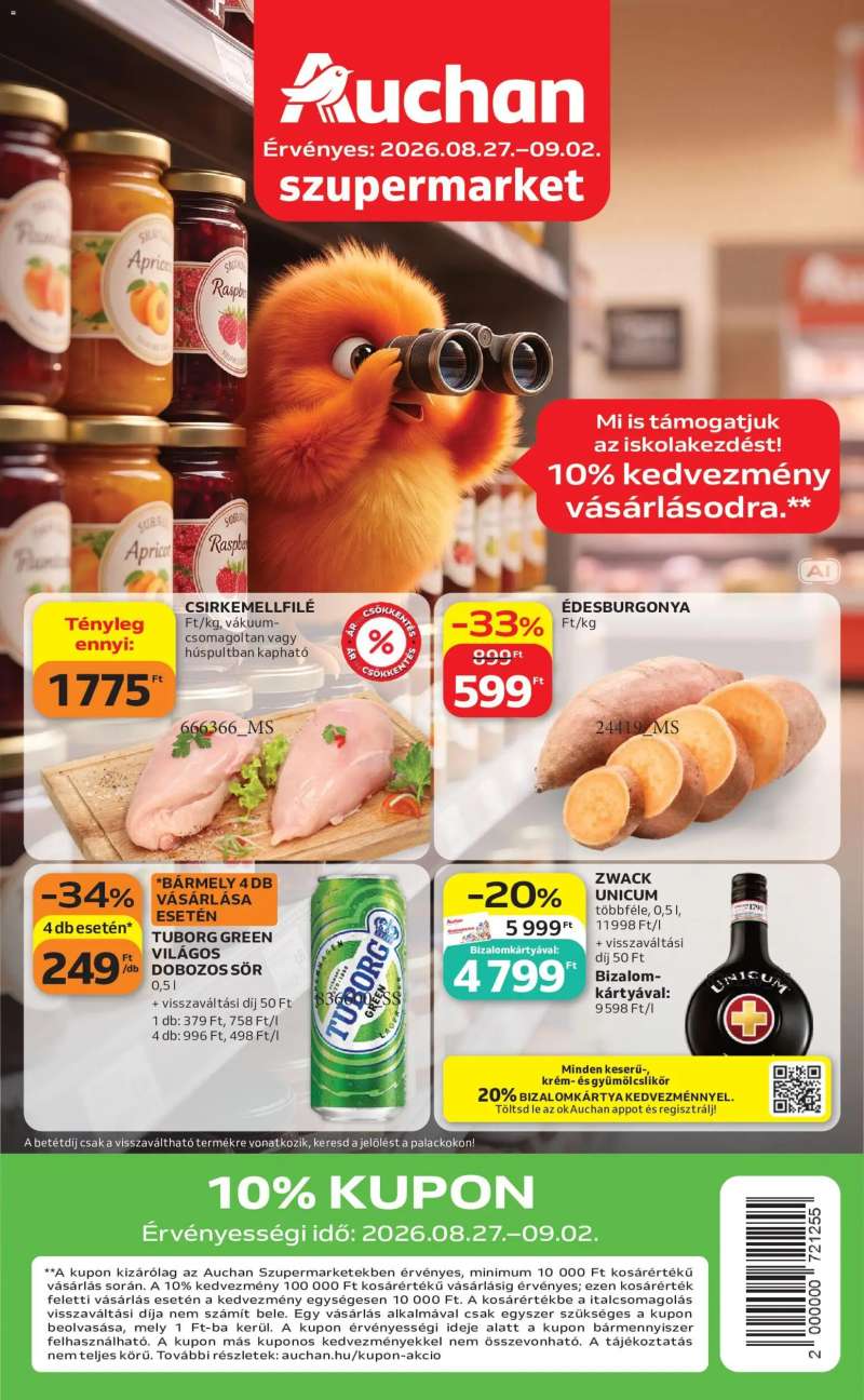 Auchan Auchan Szupermarket akciós újság 1 oldal