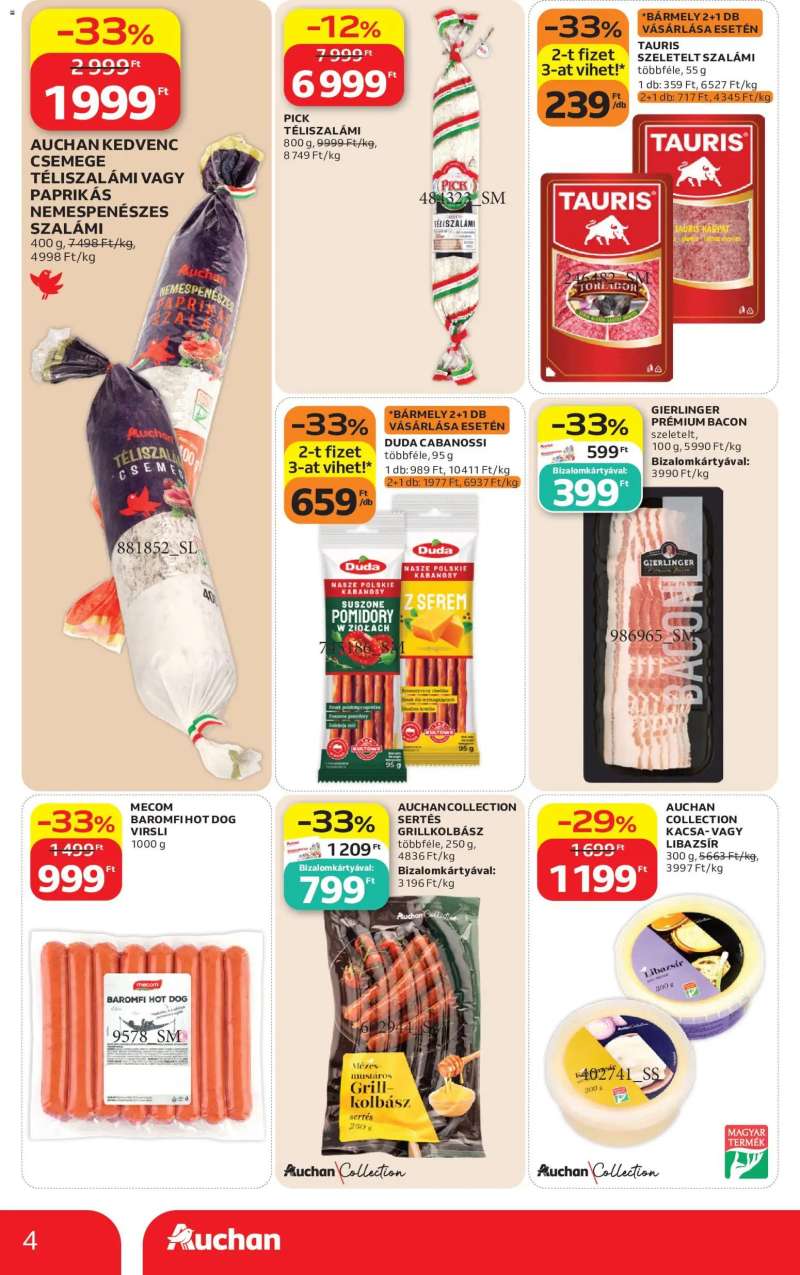 Auchan Auchan Szupermarket akciós újság 4 oldal