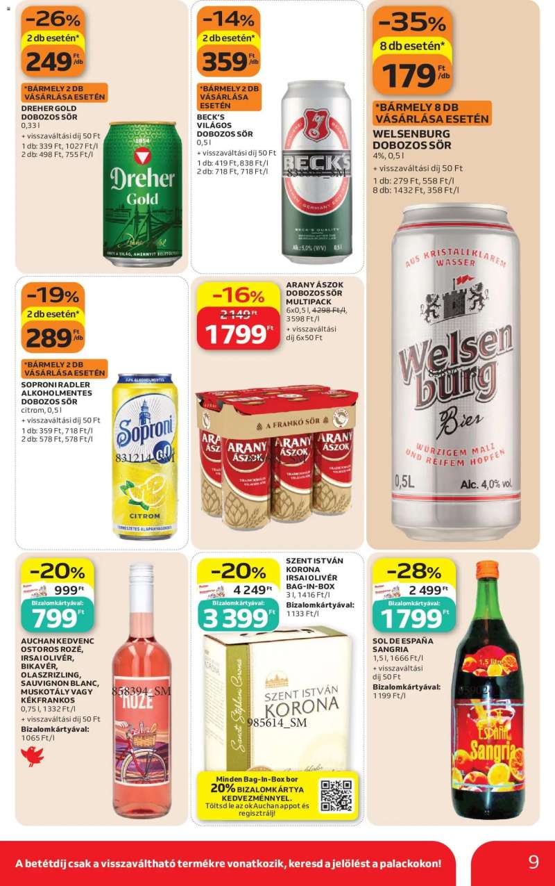 Auchan Auchan Szupermarket akciós újság 9 oldal