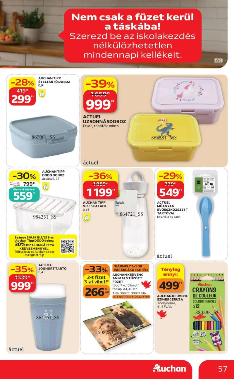 Auchan Auchan akciós újság 57 oldal