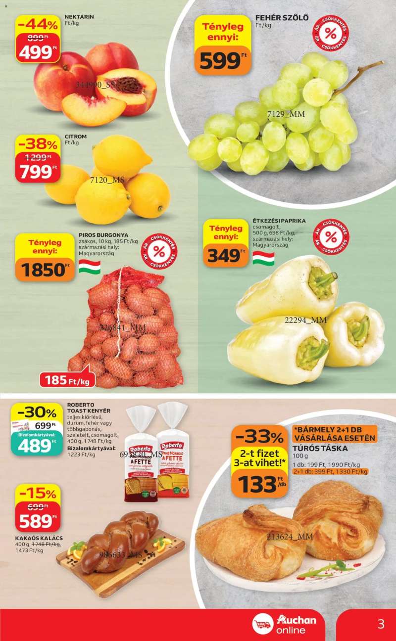 Auchan Auchan Szupermarket akciós újság 3 oldal
