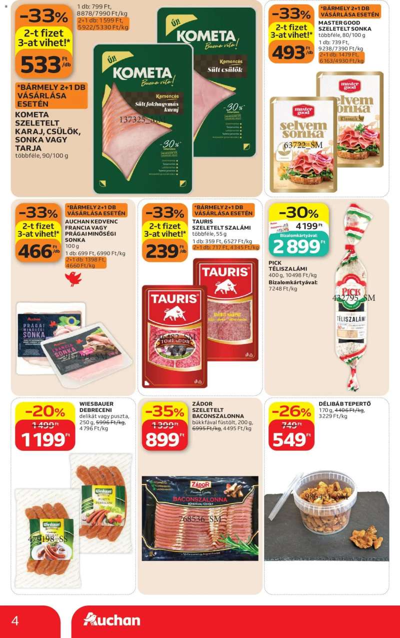 Auchan Auchan Szupermarket akciós újság 4 oldal