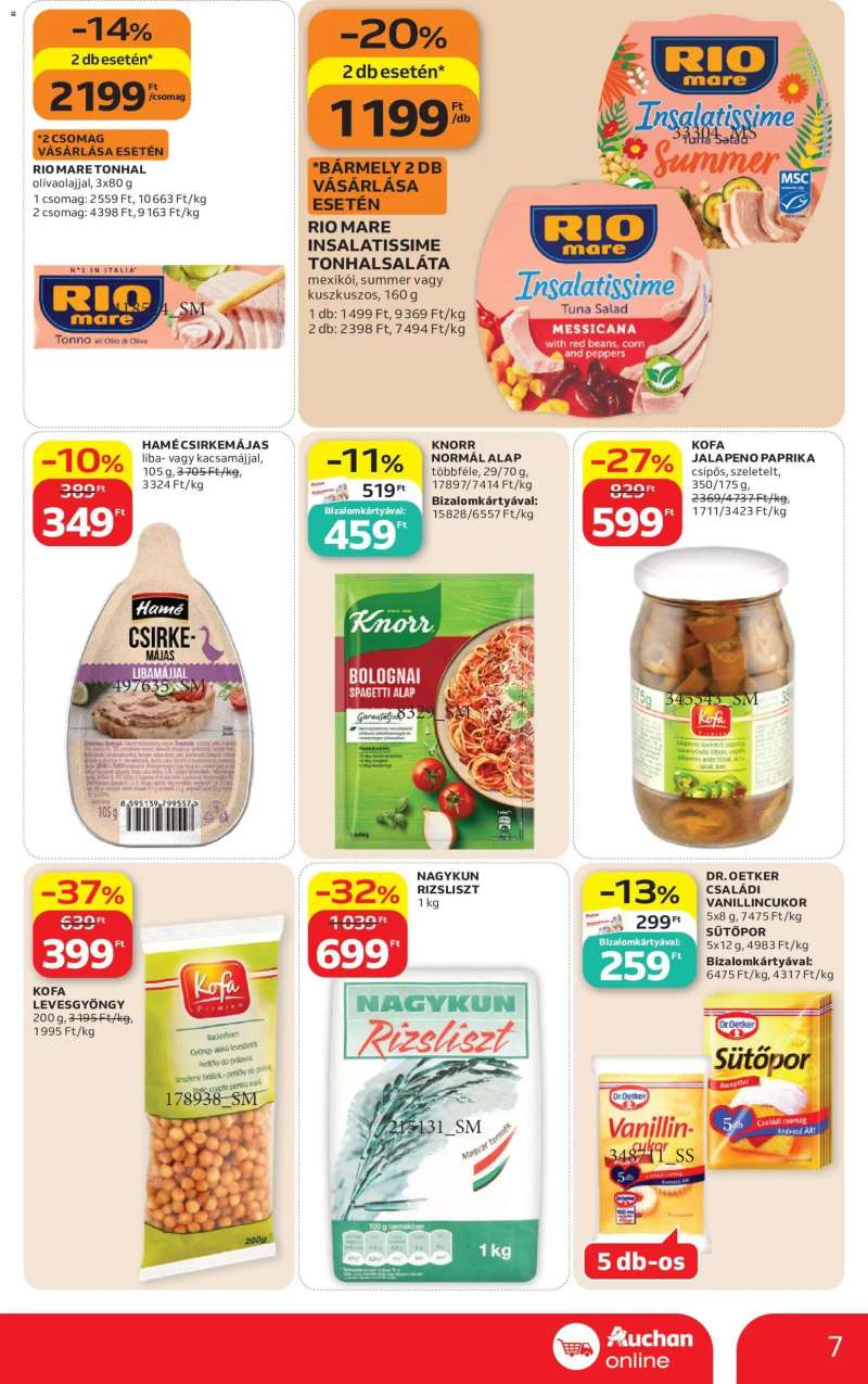 Auchan Auchan Szupermarket akciós újság 7 oldal