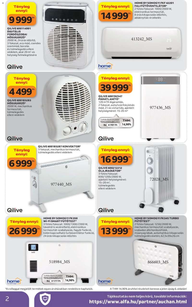 Auchan Auchan Kéthetes Elektronikai ajánlatok 2 oldal