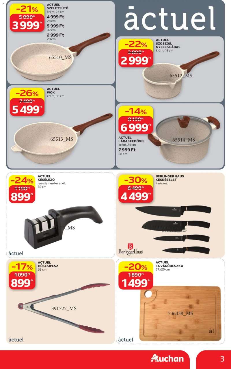 Auchan Auchan Konyhai eszköz ajánlatok 3 oldal