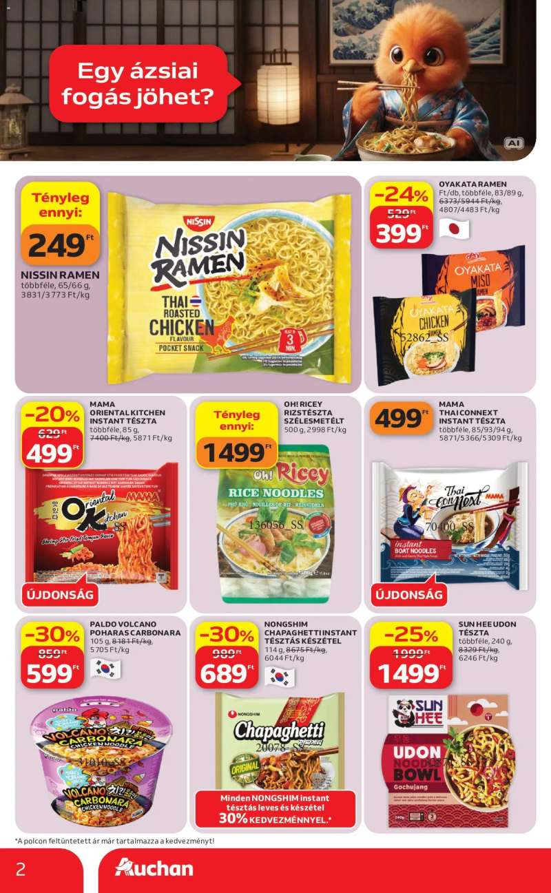 Auchan Auchan Nemzetközi konyha ajánlatok 2 oldal