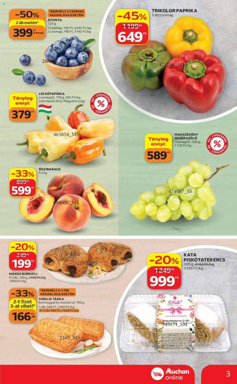 Auchan Auchan Szupermarket akciós újság 3 oldal