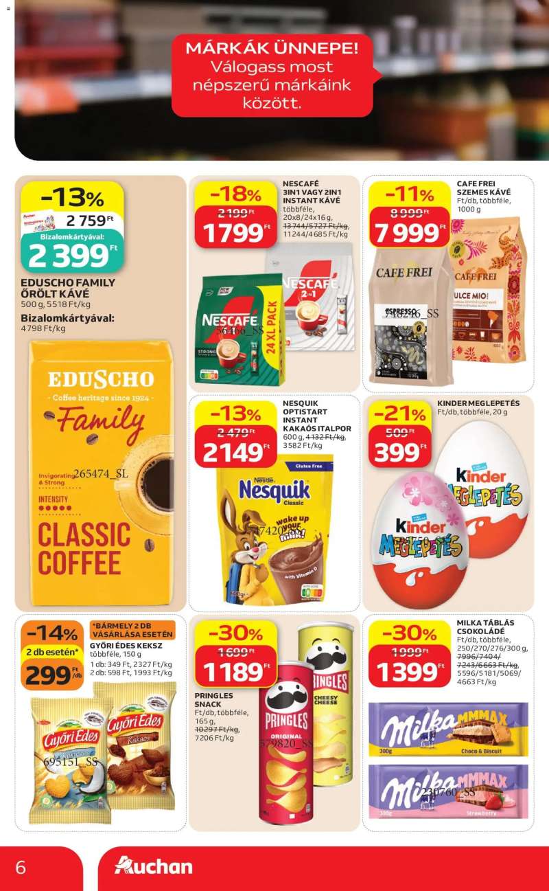 Auchan Auchan Szupermarket akciós újság 6 oldal
