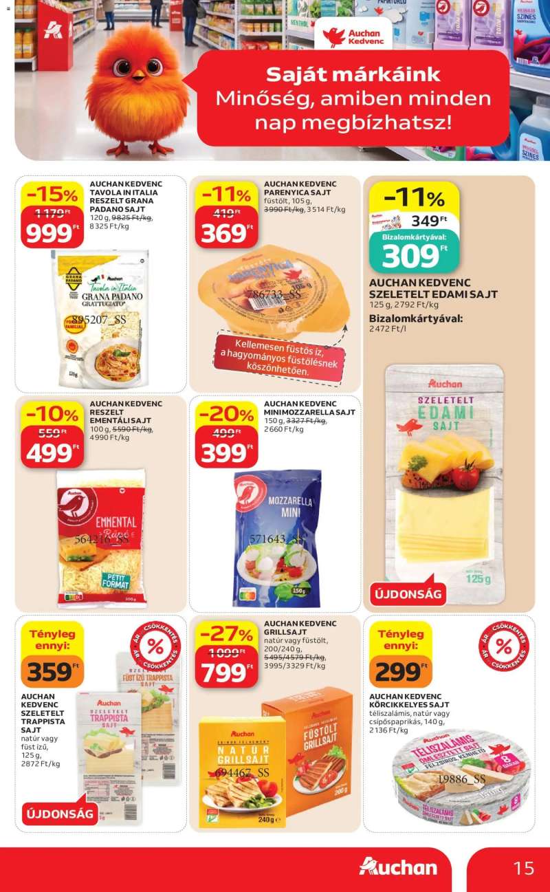 Auchan Auchan Szupermarket akciós újság 15 oldal