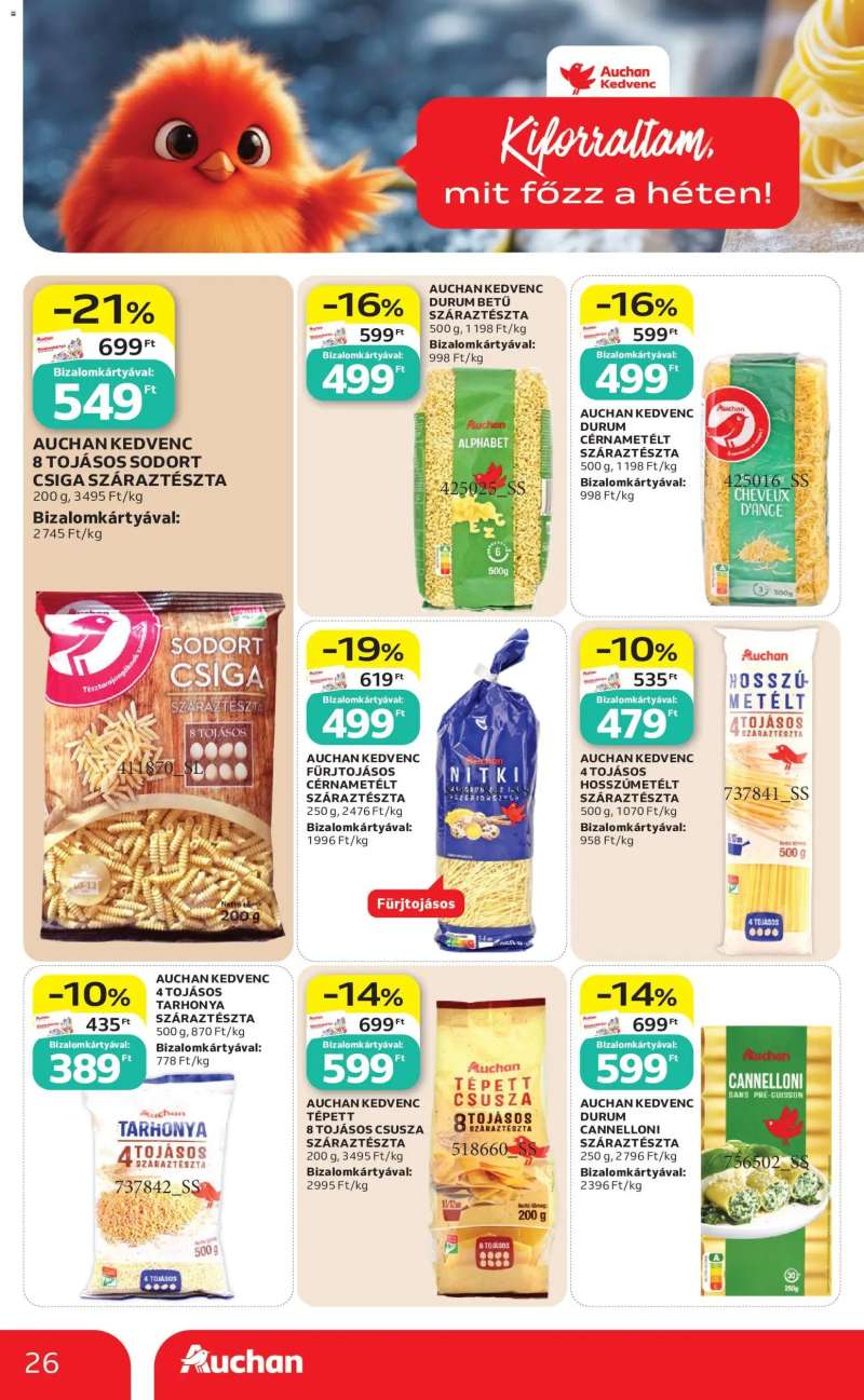 Auchan Auchan Szupermarket akciós újság 26 oldal