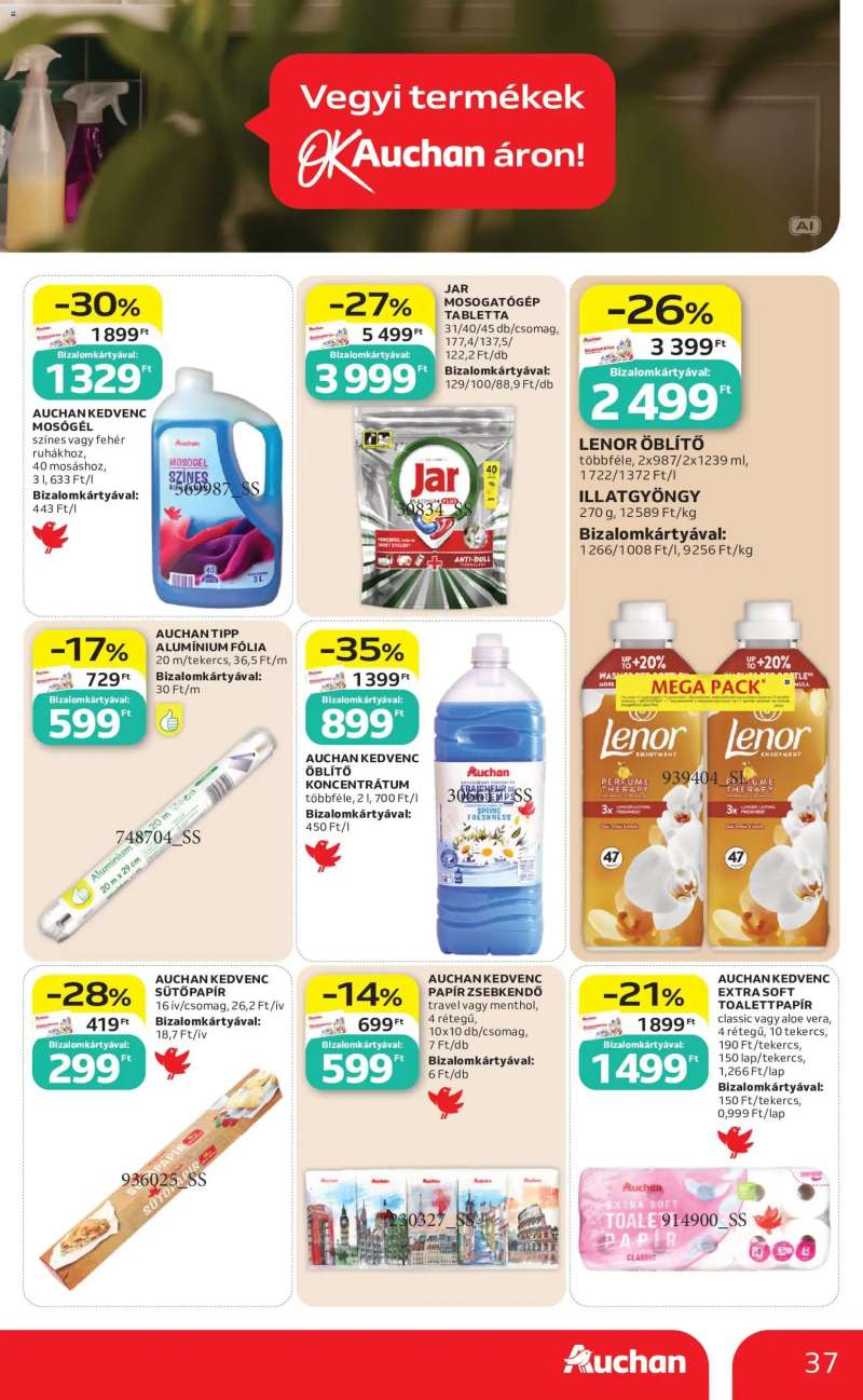Auchan Auchan Szupermarket akciós újság 37 oldal