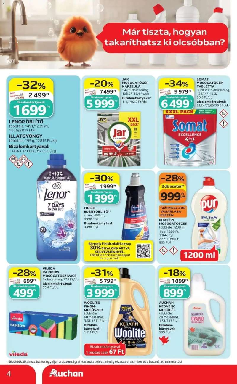 Auchan Auchan akciós újság Fót 4 oldal