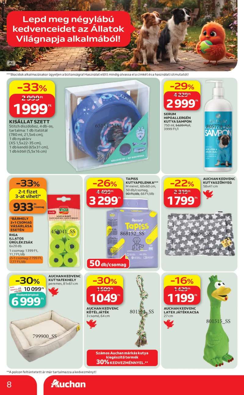 Auchan Auchan Állatvilág ajánlatok 8 oldal