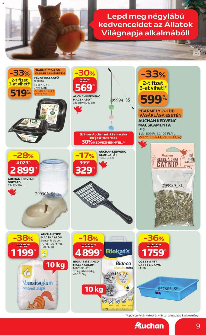Auchan Auchan Állatvilág ajánlatok 9 oldal