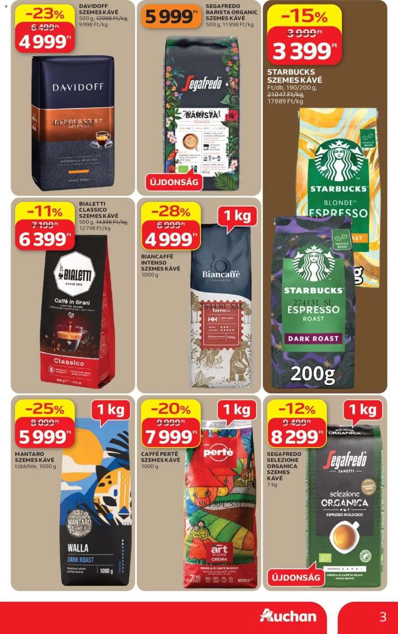 Auchan Auchan Kávé ajánlatok 3 oldal