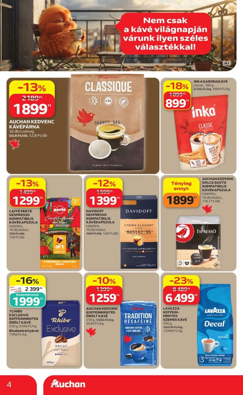 Auchan Auchan Kávé ajánlatok 4 oldal