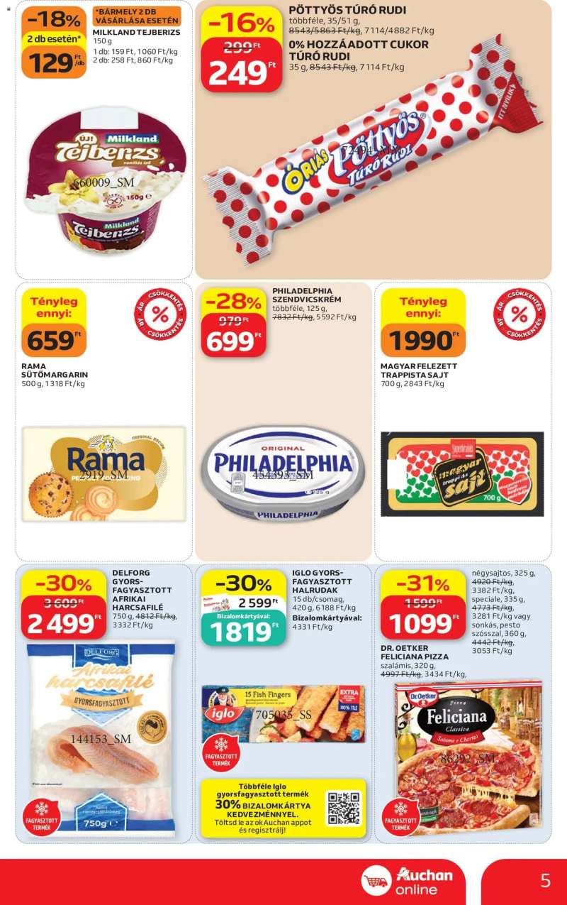 Auchan Auchan Szupermarket akciós újság 5 oldal