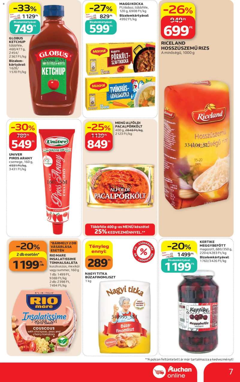 Auchan Auchan Szupermarket akciós újság 7 oldal