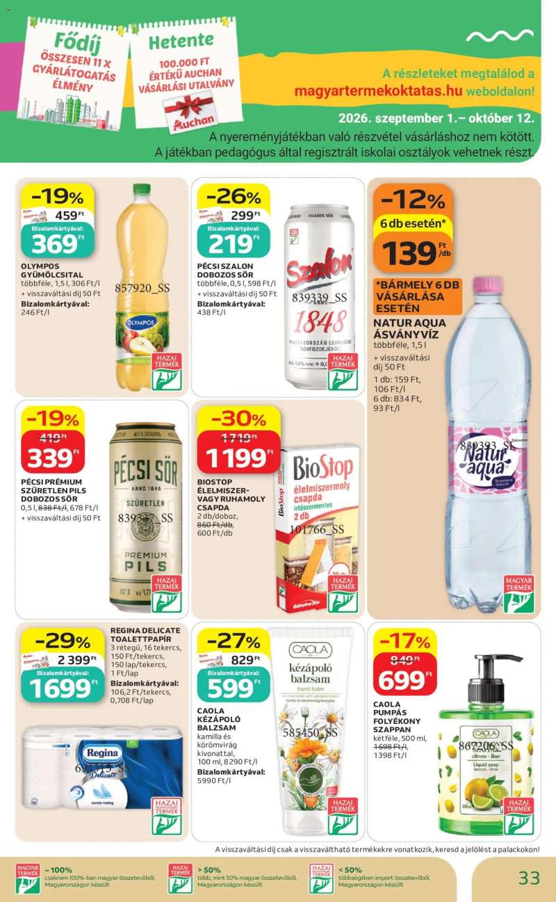 Auchan Auchan akciós újság 33 oldal