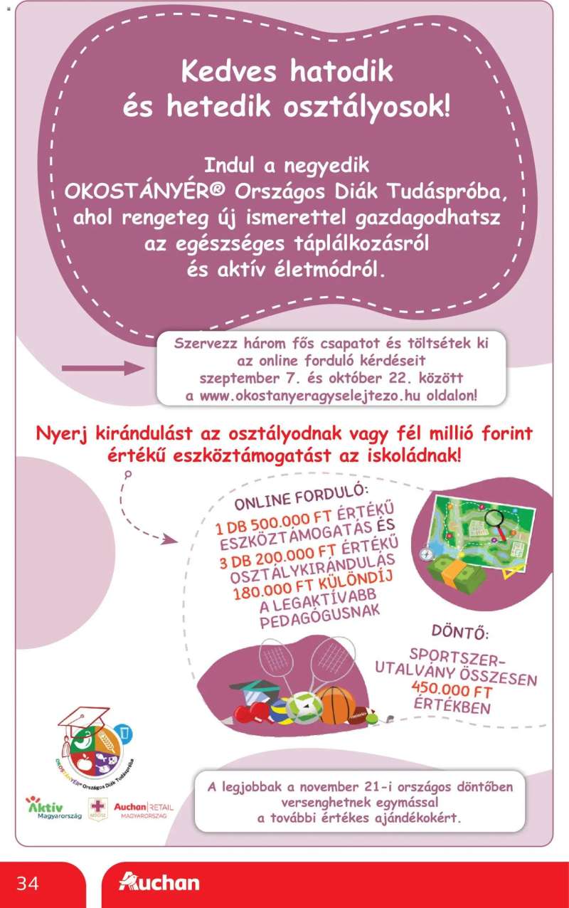 Auchan Auchan akciós újság 34 oldal