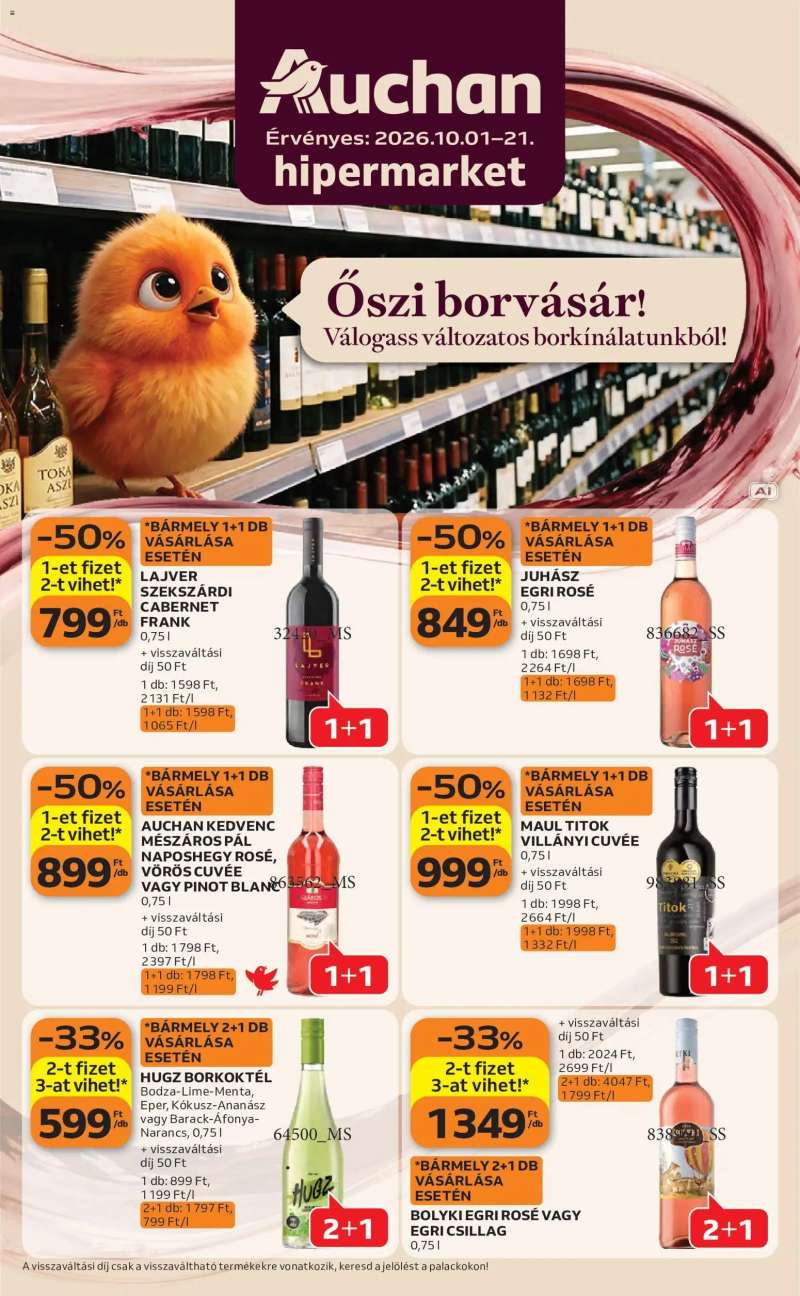 Auchan Auchan Bor ajánlatok 1 oldal