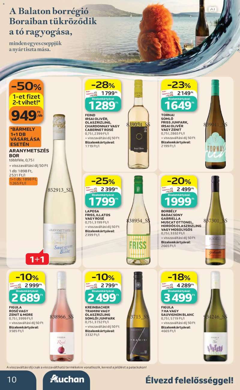 Auchan Auchan Bor ajánlatok 10 oldal