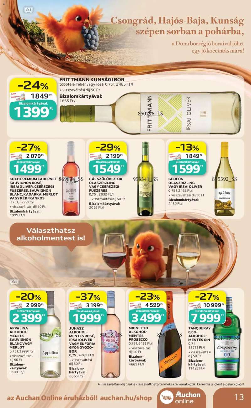 Auchan Auchan Bor ajánlatok 13 oldal