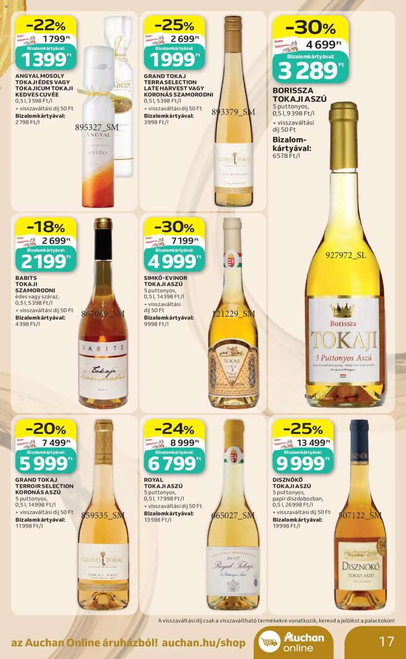Auchan Auchan Bor ajánlatok 17 oldal